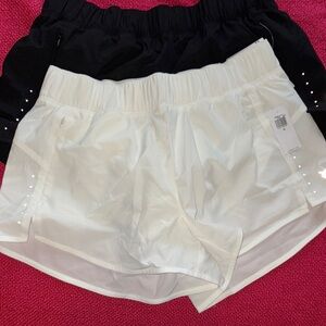 Women's Black and White Shorts